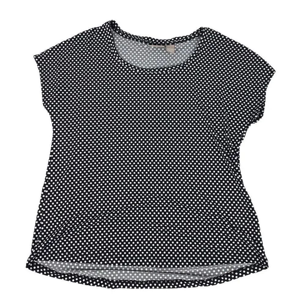 Chico's Black & White Polka dot shirt size Medium